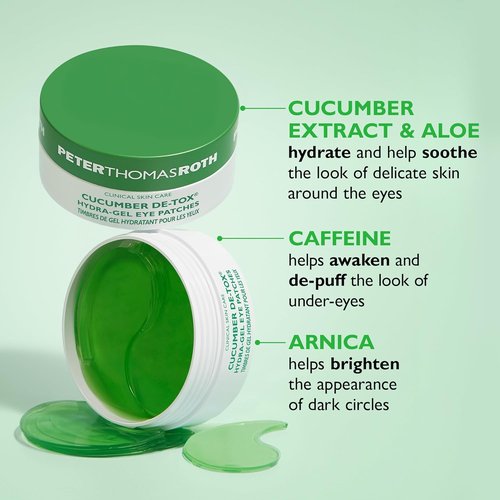 Peter Thomas Roth | Cucumber De-Tox® Eye Patches | Hydrating Gel Mask for Puffiness & Dark Circles