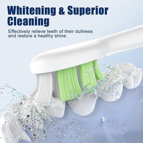 BrightDeal Sonicare Replacement Heads - Compatible with DiamondClean & FlexCare | 8 Pack, White