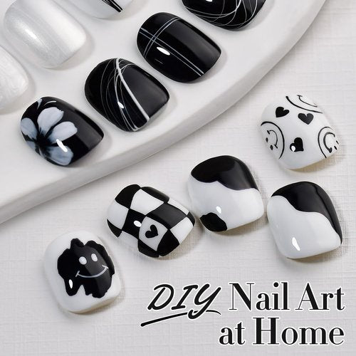 Double Rhythm 15ML Gel Nail Polish Pure Sheer Same Color Same Bottle Soak Off Gel Polish Art Manicure Salon DIY at Home for Women (Black-A1015)