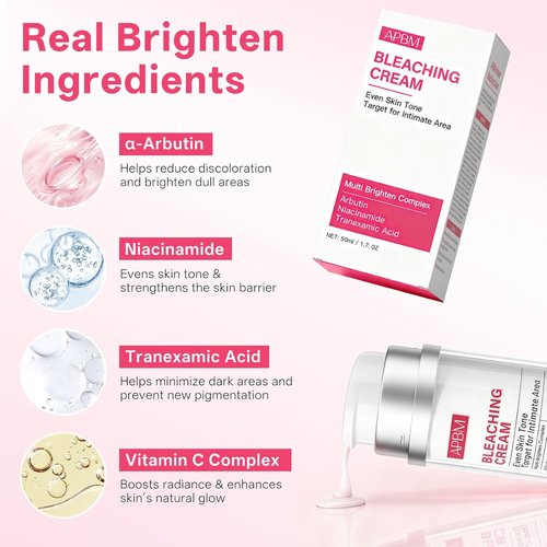 APBM Skin Lightening Cream - Even Skin Tone for Intimate Areas with Niacinamide & Vitamin C | 1.7 fl. oz.
