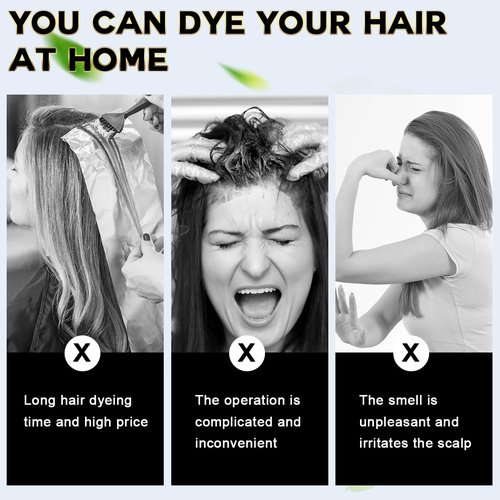IIIMEIDU Black Hair Dye Shampoo - 3 in 1 Herbal Formula for Gray Coverage | 500ml for Men & Women