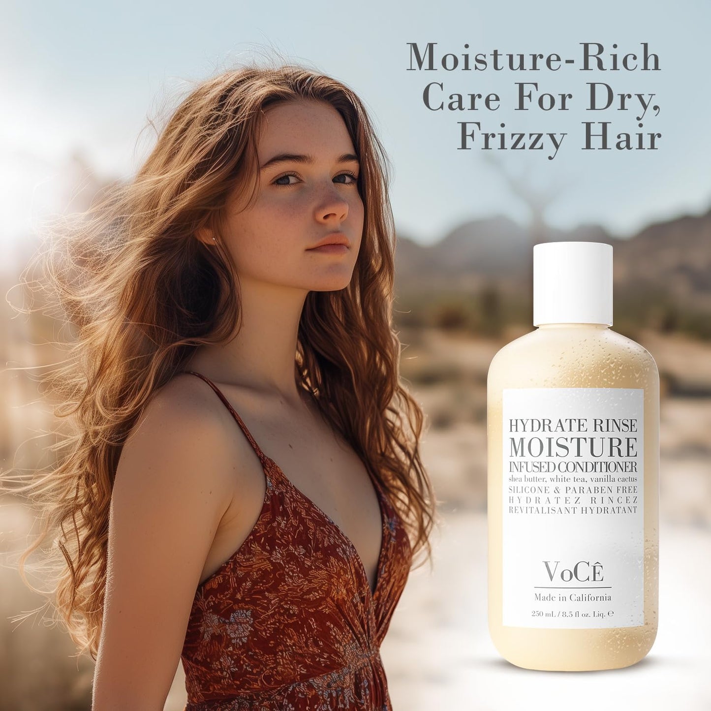 VoCÊ Haircare Natural Hydrating Conditioner - Deep Moisturizing, Anti-Frizz Formula | Vegan & Sulfate-Free, 8.5 oz