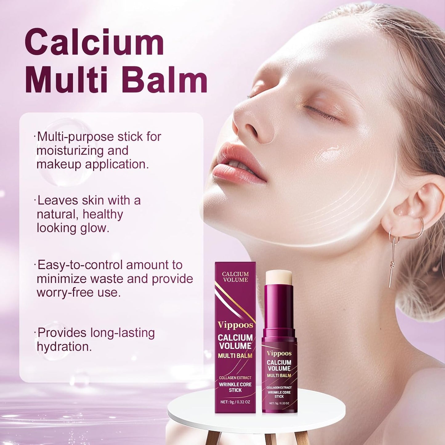 Skiennix Calcium Multi Balm Stick - Hydrating Anti-Aging Cream for Face, Eyes & Neck | 2-Pack