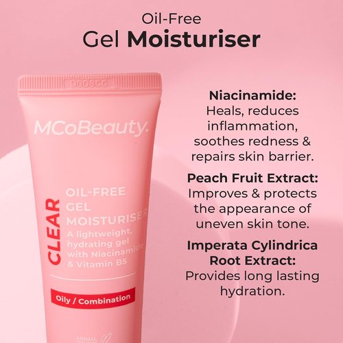 MCoBeauty - Oil-Free Gel Face Moisturizer - Lightweight Hydration for Shine-Free Skin | Vegan & Cruelty-Free
