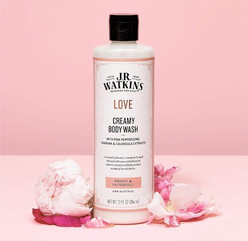 J.R. Watkins Body Wash - Creamy Moisturizing Formula with Peony & Patchouli Scent | 12 oz