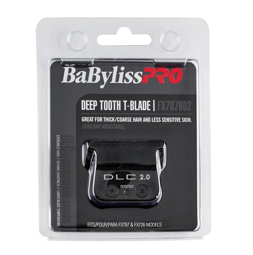 BaBylissPRO Barberology Replacement Blade - Deep Tooth DLC 2 for FX707BD2 Hair Trimmers | Black