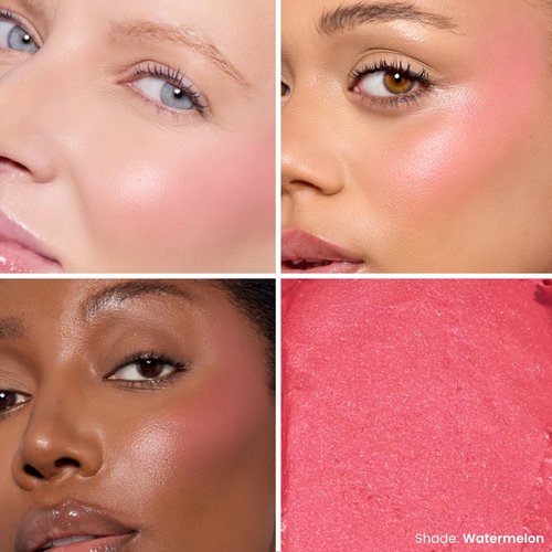OFIR Cheek Tones Vitamin C Blush Stick - Buildable, Hydrating, Lightweight Vegan Formula | Watermelon Reddish Pink | 0.21 oz