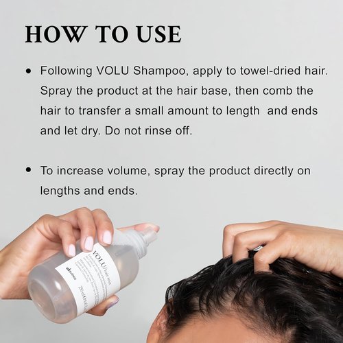 Davines VOLU Mist - Leave-On Root Lifting Spray for Volume & Shine | 8.45 Fl Oz, All Hair Types