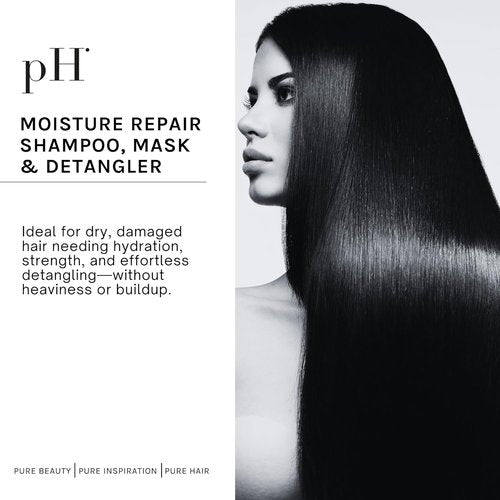 pH PURE HAIR Repair Shampoo & Conditioner Set - Hydrating Hyaluronic Acid Formula | 13.52 oz & 6.67 oz