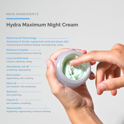 Dr. Schrammek Hydra Maximum Night Cream - Intensive Hydration for Dehydrated Skin - 1.7 fl oz