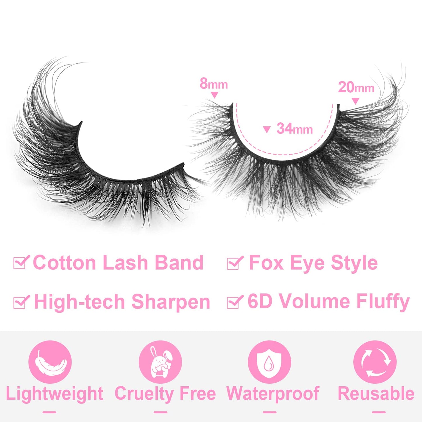 False Lashes Natural Look Fluffy Faux Mink Eyelashes Wispy Fox Eye Lashes That Look Like Extensions 3D Mink Lashes Natural Strip Lashes Pack by Kiromiro