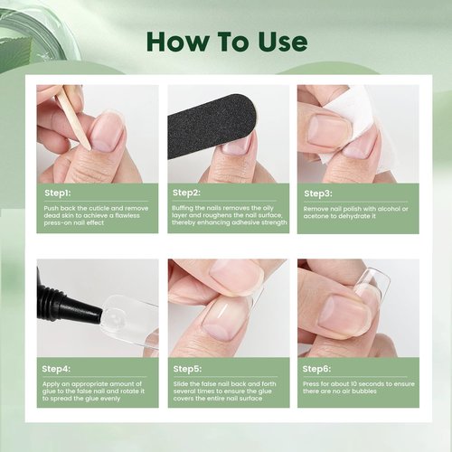 JODSONE Semi Solid Nail Glue for Press on Nails Newly Upgraded Quick Drying 10g for Nail Tips and Fake Acrylic Nails Tips Salon Art DIY at Home No Need U V Light Cured