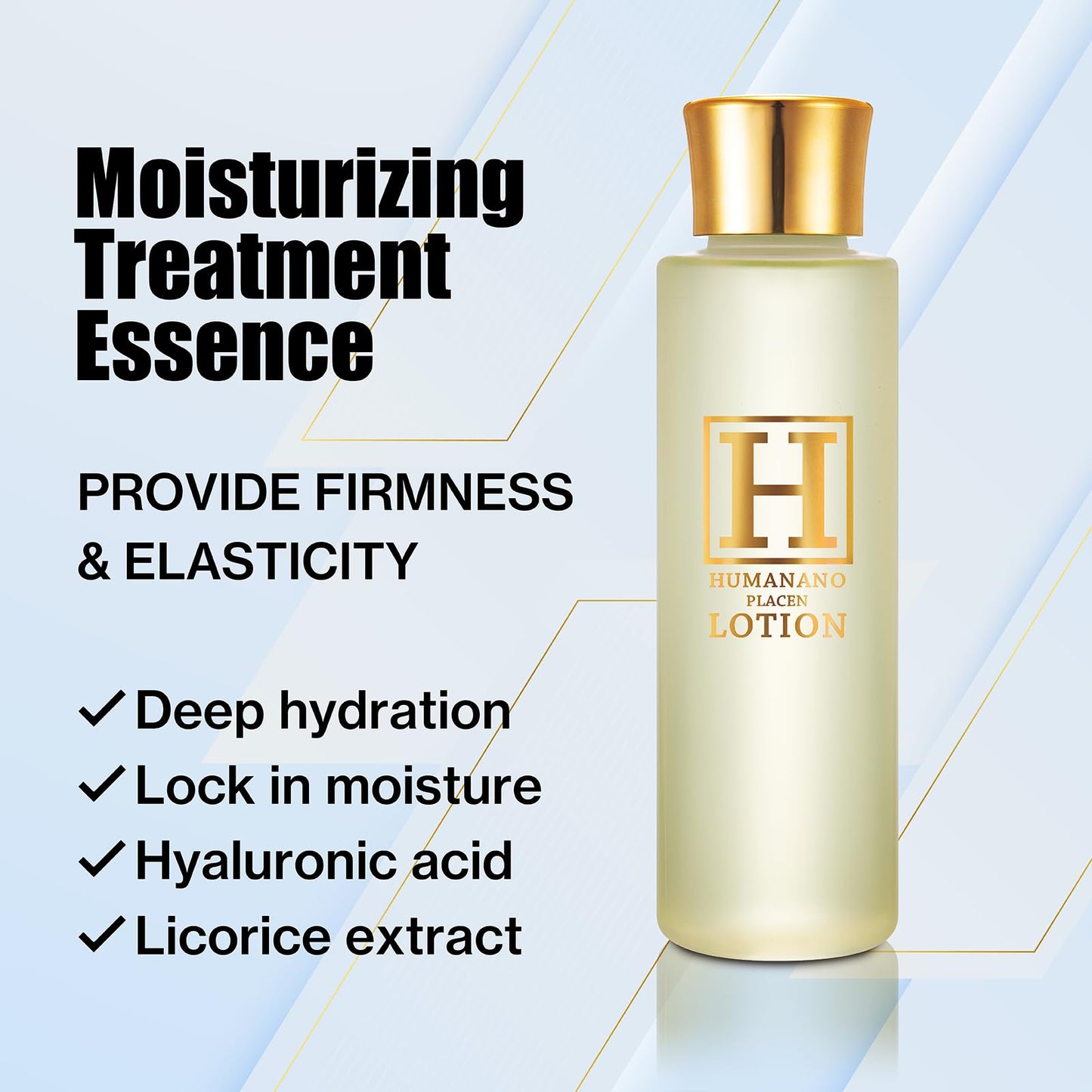 Japanese Placen Facial Treatment Essence Lotion, Water-Based, EGF, FGF, HUMANANO, Fragrances Free, Mineral Oil Free, Cruelty Free (1month 5.07 fl oz)