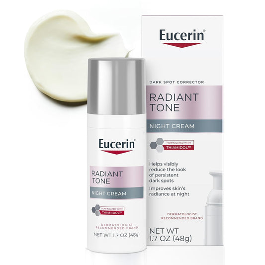 Eucerin Radiant Tone Night Cream - Dark Spot Corrector with Thiamidol for All Skin Types | 1.7 Oz