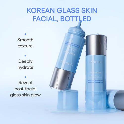 LANEIGE Water Bank Aqua Facial Serum - Hydrating & Exfoliating K-Beauty Serum with AHA/BHA/PHA | Smooth, Radiant Skin