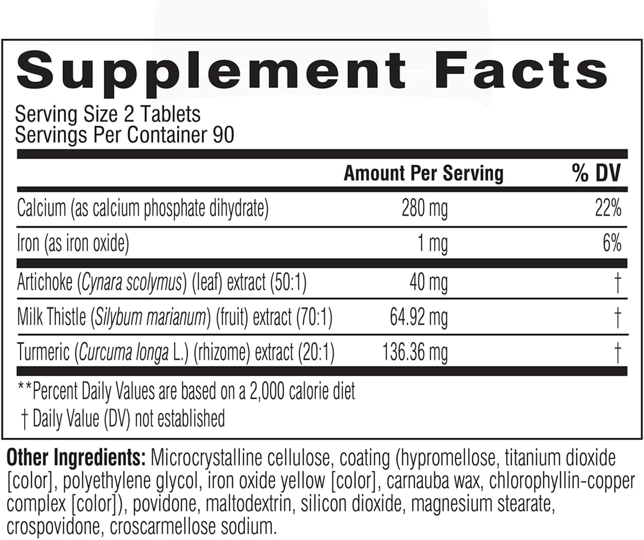 Swisse Milk Thistle Supplement - Liver Detox & Repair with Turmeric & Artichoke Extract | 180 Vegan Tablets