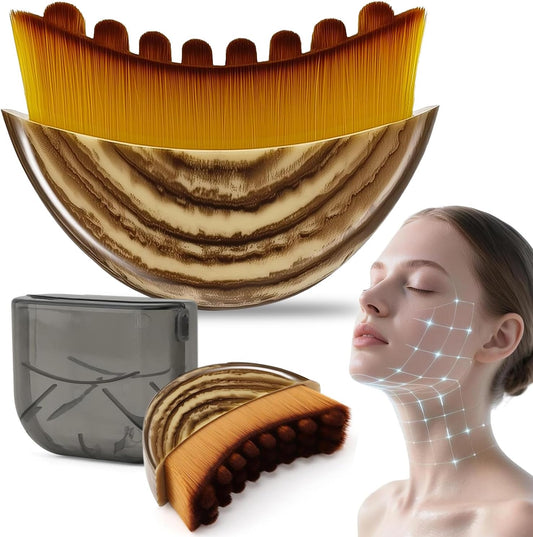 Skiennix Lymphatic Contour Face Brush - Sculpting Tool for Chin & Jawline Drainage (1 Piece)