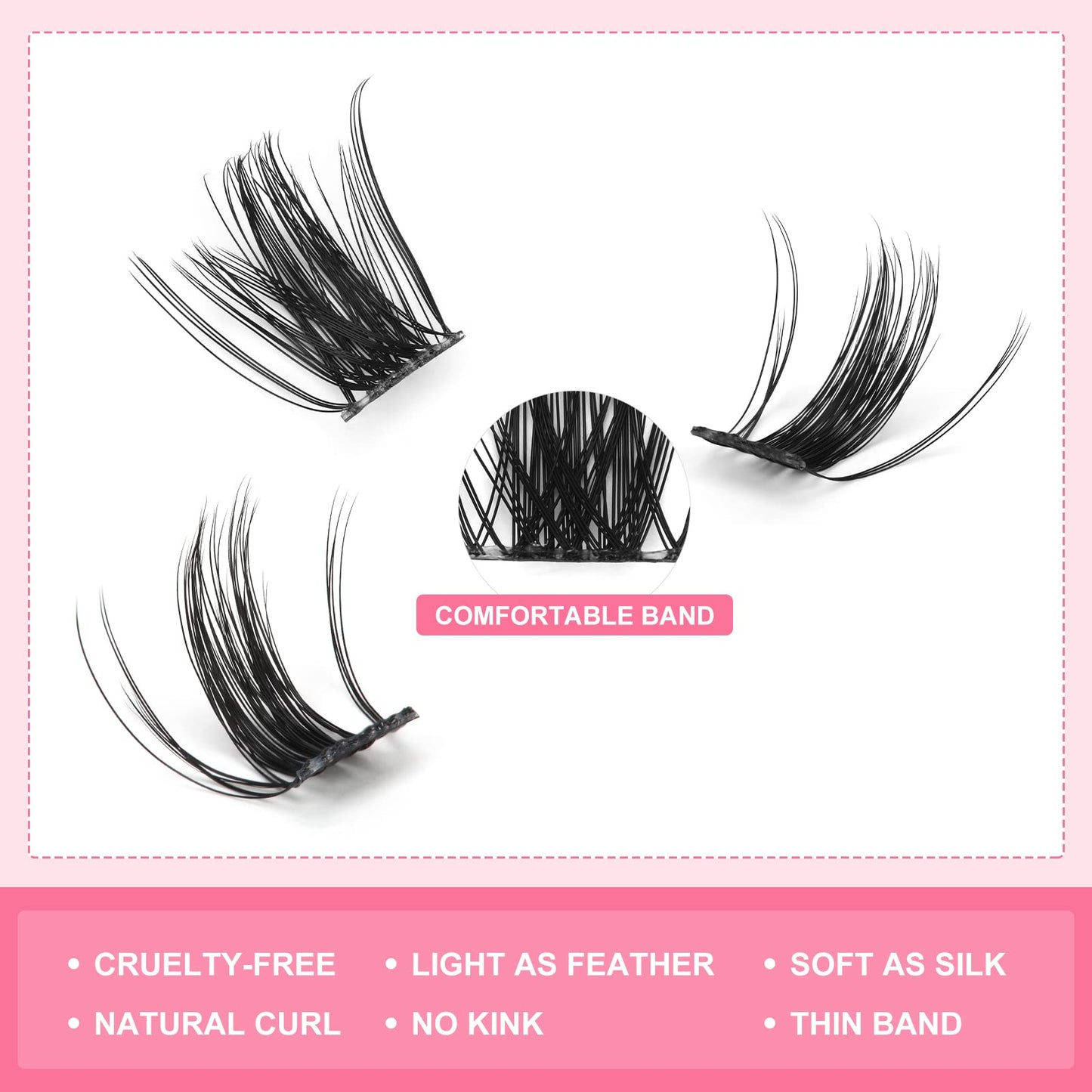 Cluster Lashes, Crislashes DIY Eyelash Extension 13 Rows, D Curl Mix 8-16mm Individual Cluster Eyelashes Natural Look, 78 pcs Reusable Cluster Eyelash Extensions at Home (F02-D Curl Mix 8-16mm)