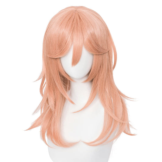 Angel Devil Anime Wig Cosplay Chainsaw Man Orange Long Curly Heat Resistant Fiber Synthetic Women's Costume Hair with Cap Wig for Party Halloween(Angel Devil)