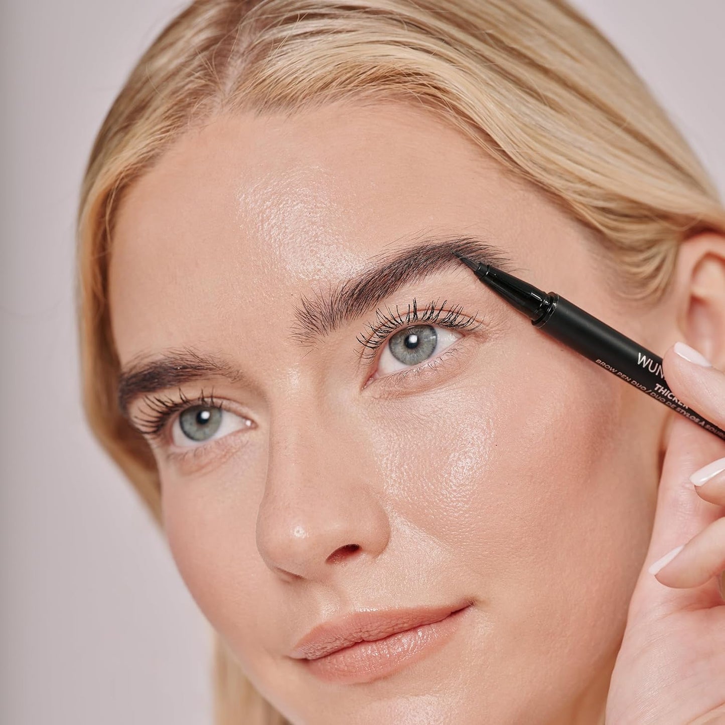 WUNDERBROW Thicker Brow Pen Duo - Dual Ended, Vegan & Cruelty Free | Black/Brown Shade