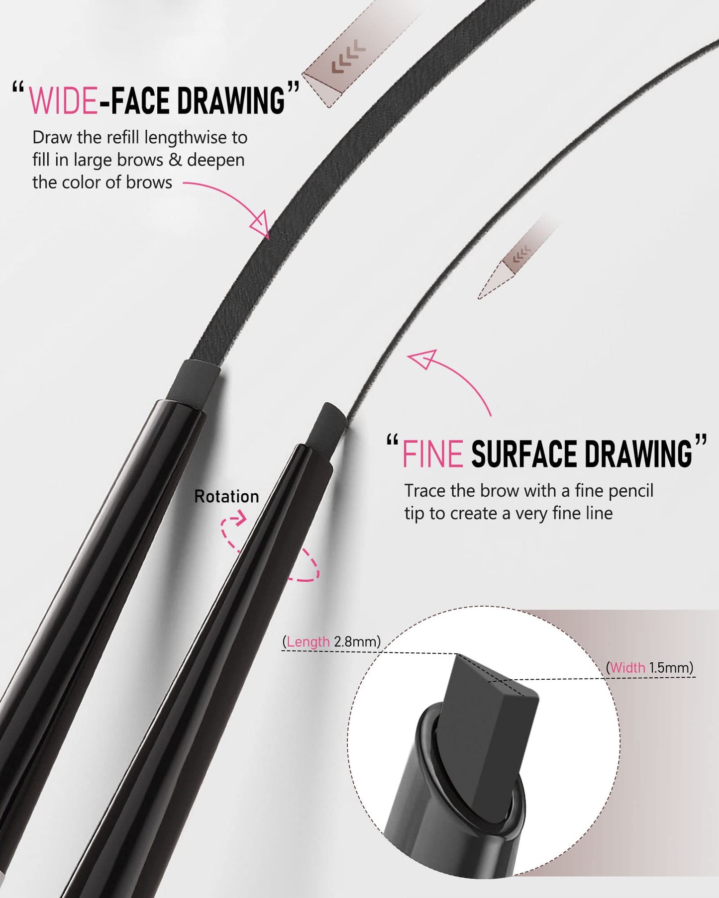 Yfulfill Black Eyebrow Pencil - Women's Waterproof Brow Pencils