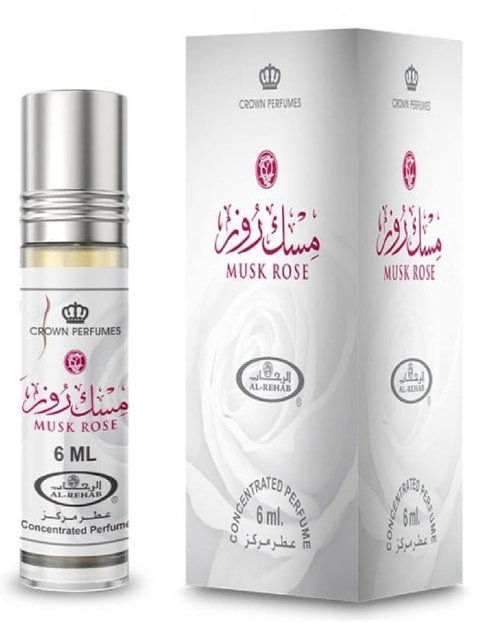 Al Rehab Musk Rose Concentrated Perfume Oil for Women, 0.2 Ounce / 6ml
