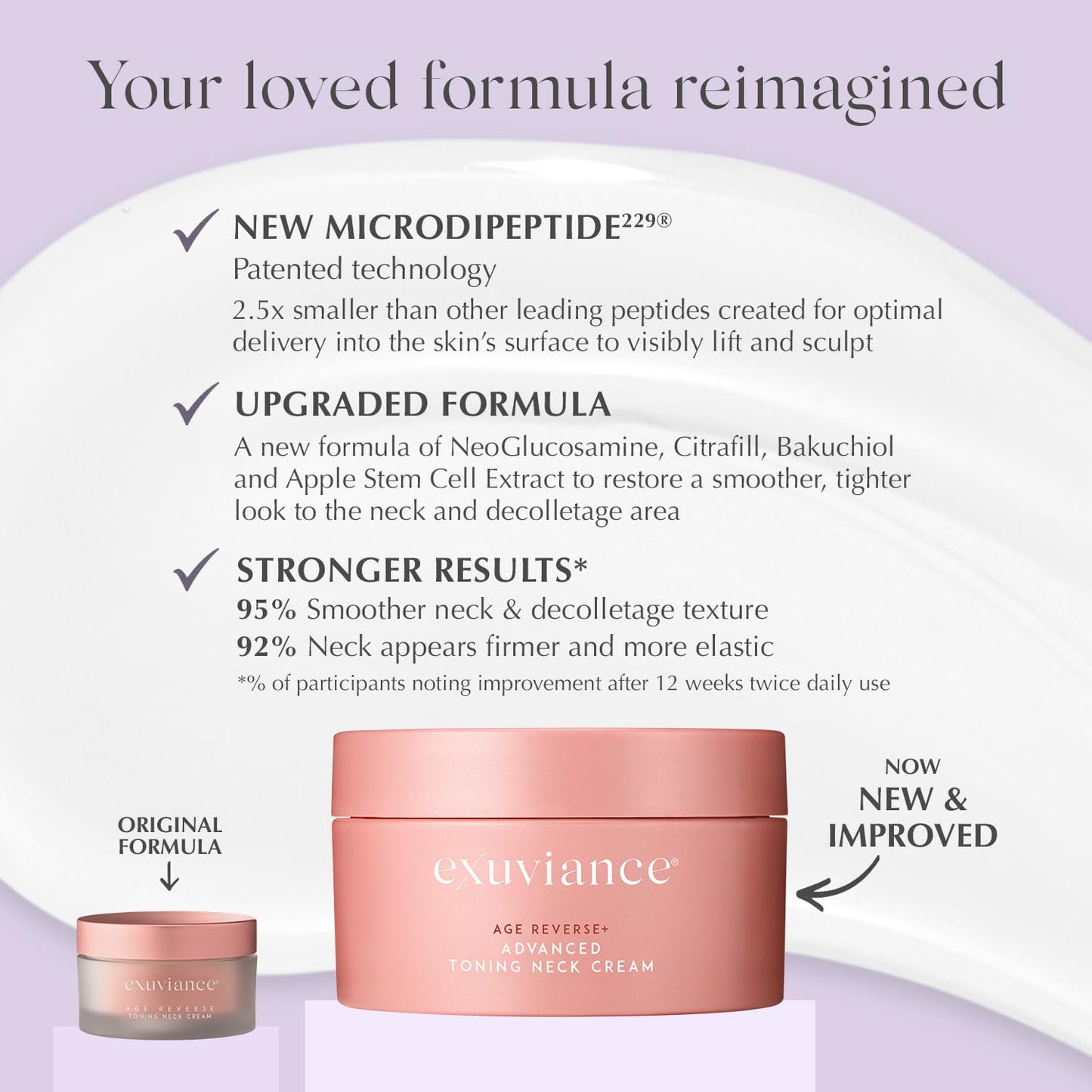 Exuviance Age Reverse+ Neck Cream - Toning & Firming Anti-Aging Moisturizer with Peptides, 4.4 oz
