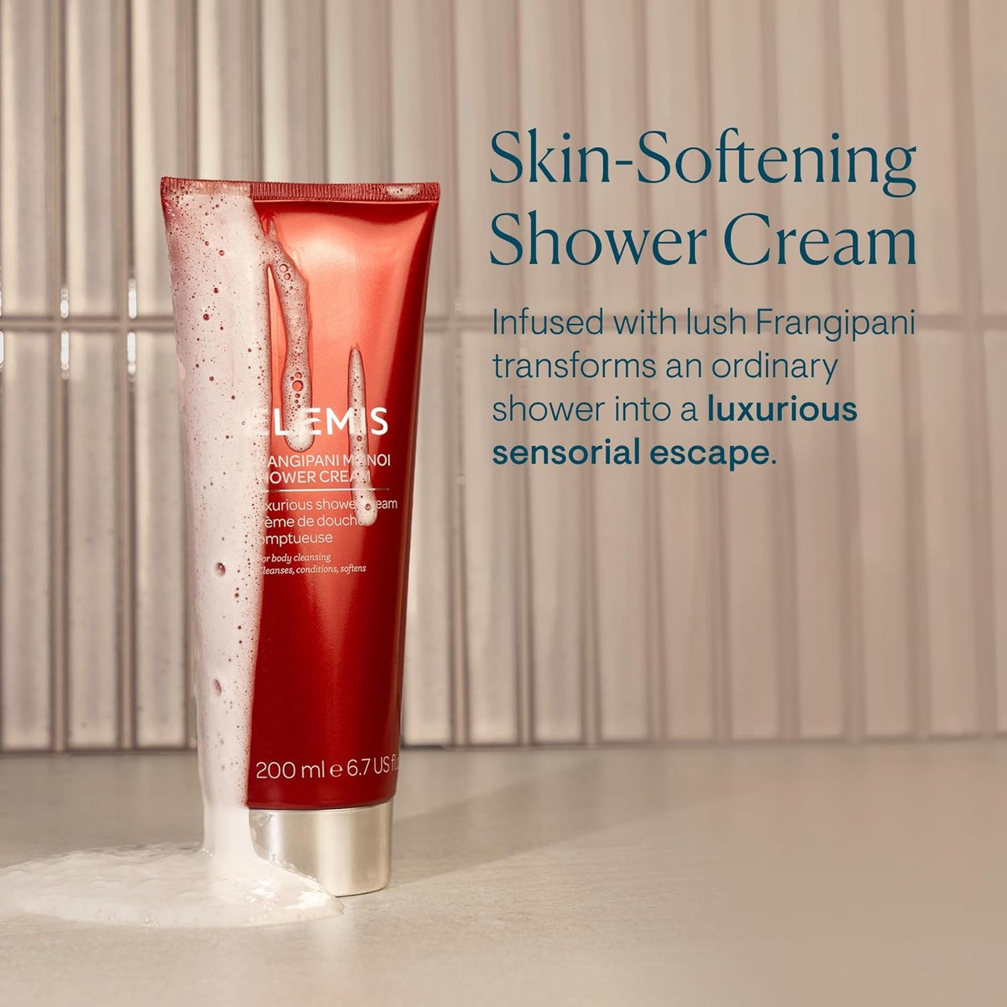 ELEMIS Frangipani Monoi Shower Cream - Luxurious Hydration for Soft Skin | 6.7 Fl Oz