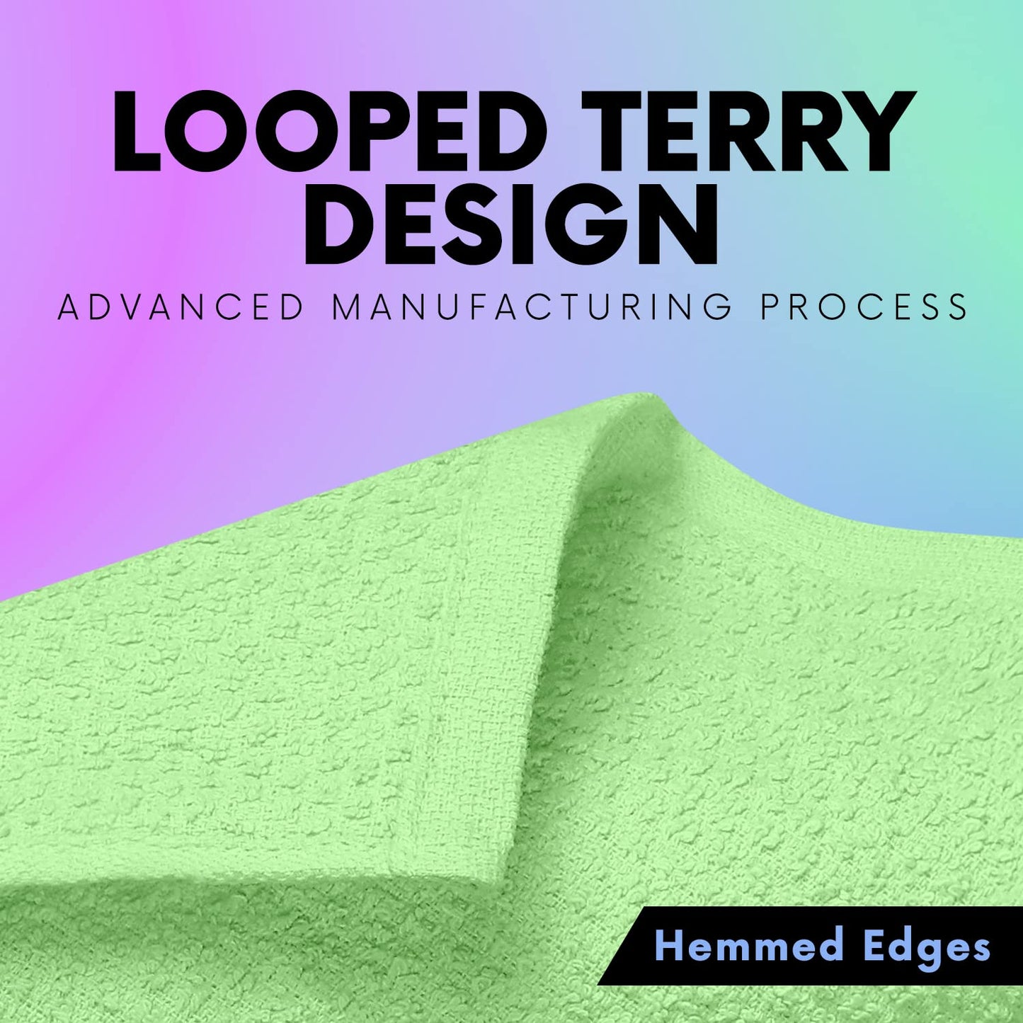 Multicolored Body Wash Cloths Washcloths Set of 16 Multipurpose Cotton Kitchen Washcloths, Bathroom Wash Cloths for Face and Body, Utility Rags - Soft and Absorbent, Washable Rags - 12 x 12 Inches