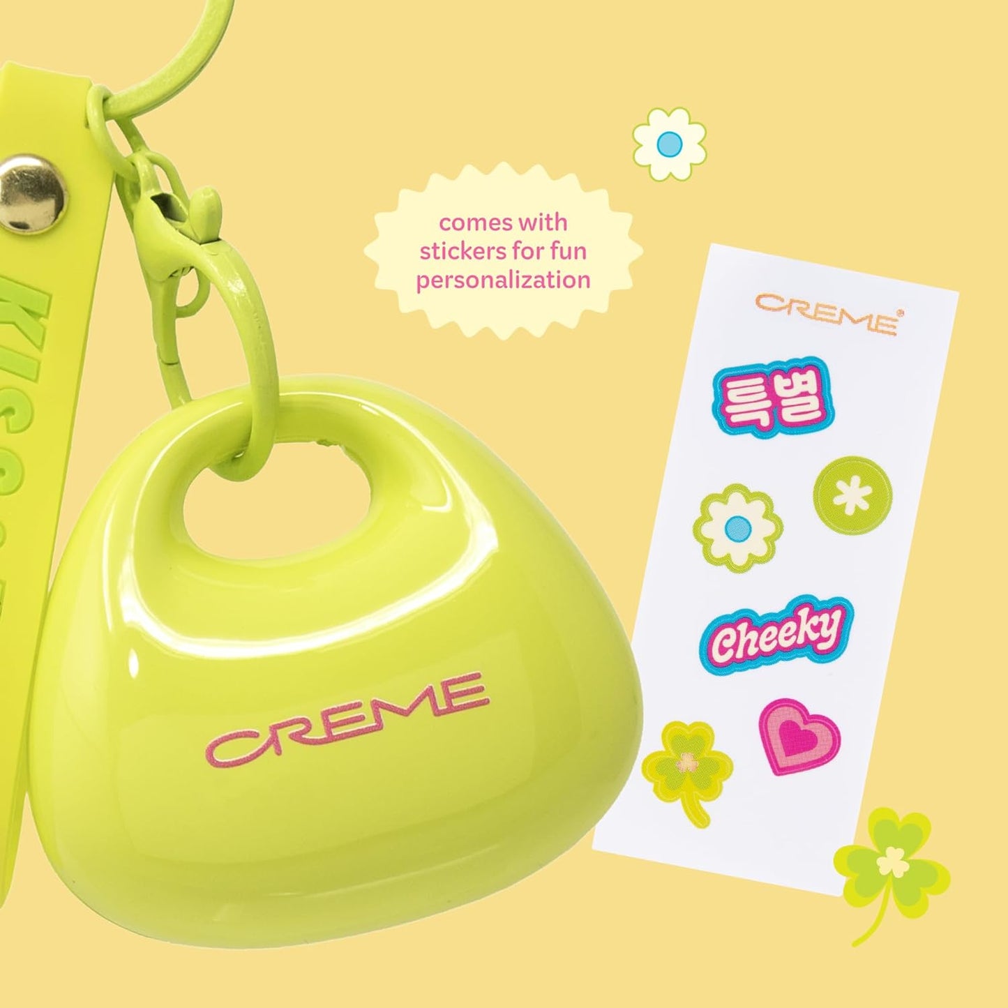 The Crème Shop Kiss & Blush Tinted Lip Balm & Blush - Hydrating Watermelon Sugar Tint with Key Chain
