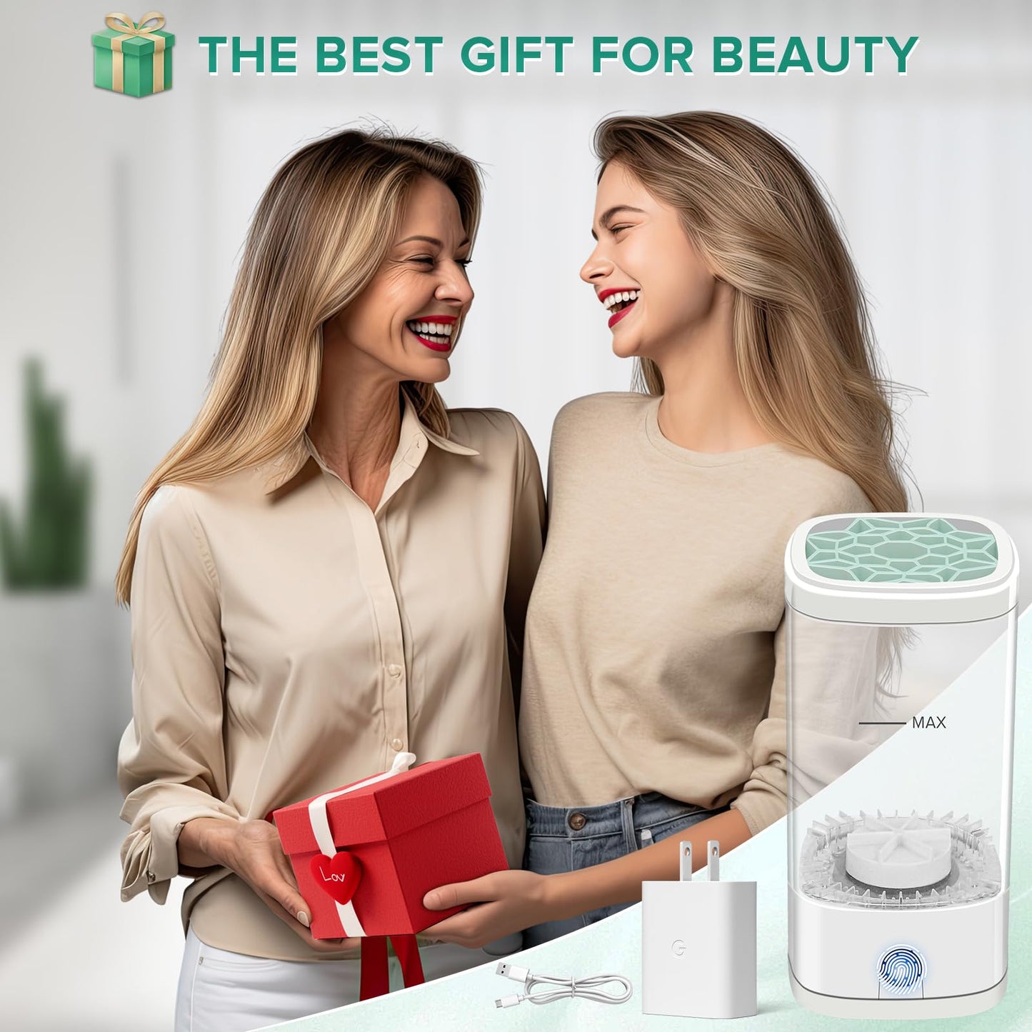 Electric Makeup Brush Cleaner, Multi-Functional Cosmetic Brush Cleaner, Portable Automatic Makeup Brush Cleaning Solution With Dryer-Holder, Charger, USB-C cable, Beauty Gift for Women