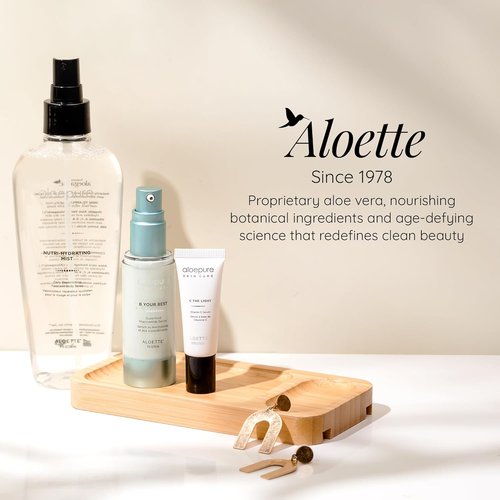 Aloette Nutri-Hydrating Mist After Sun Spray - Aloe Vera Facial & Body Mist with Vitamins A, C, E & B5 - 8oz for Glowing Skin
