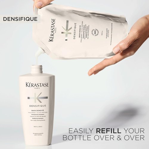 Kerastase Densifique Densité Shampoo - Thickening Formula for Fine Hair, Adds Shine & Strength with Hyaluronic Acid