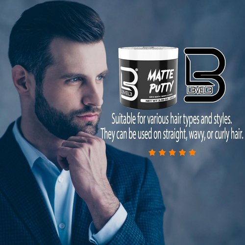 L3 Level 3 Matte Putty - Hair Texturizing Grooming Product for Men & Women - 3.5 Ounce Pack