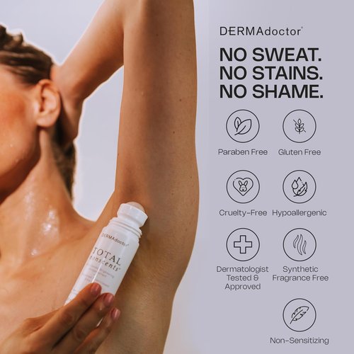 DERMAdoctor Antiperspirant - Ultra-Gentle Clinical Strength Deodorant for Sensitive Skin | Unscented Roll-On - 3.04 oz