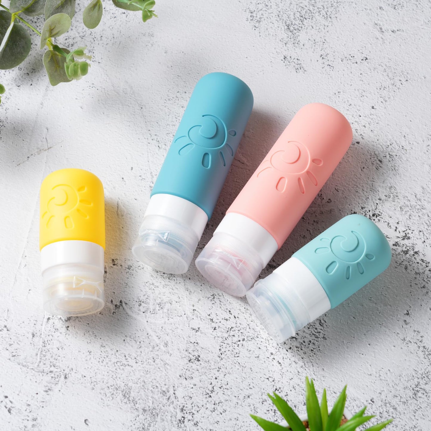 Zafit 18 Pack travel Bottles for Toiletries, TSA Approved Silicone Travel Containers Leak Proof Refillable Travel Accessories for Shampoo Conditioner Lotion Body Wash(Multicolored B)