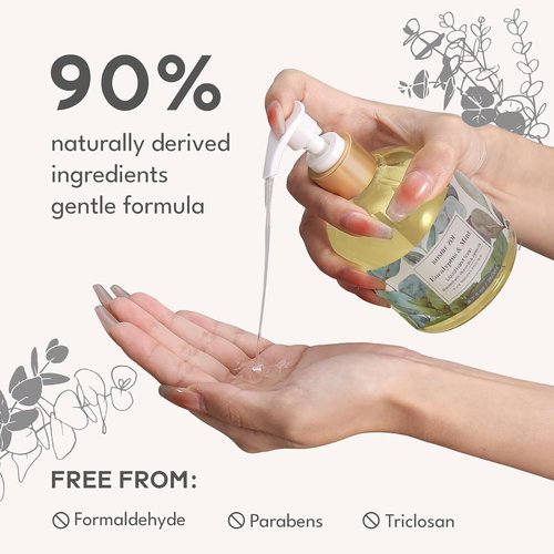 ROMIIE ZOI Eucalyptus & Mint Liquid Hand Soap Refill - Gentle, Moisturizing Formula | 750 ML Bulk Pack of 3