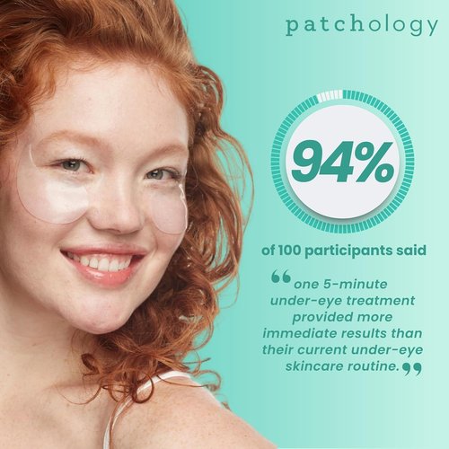 Patchology Rejuvenating Under Eye Gels - Hydrating Eye Mask with Caffeine & Collagen - 30 Pairs for Dark Circles & Puffiness