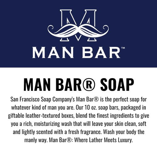 San Francisco Soap Company Man Bar Gift Set - Gentle Formula for All Skin Types - Made in the USA
