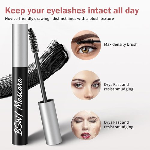 Essence Telescopic Tubing Mascara - Waterproof Formula for Sky-High Lift & All-Day Wear, Gentle for Women 60+