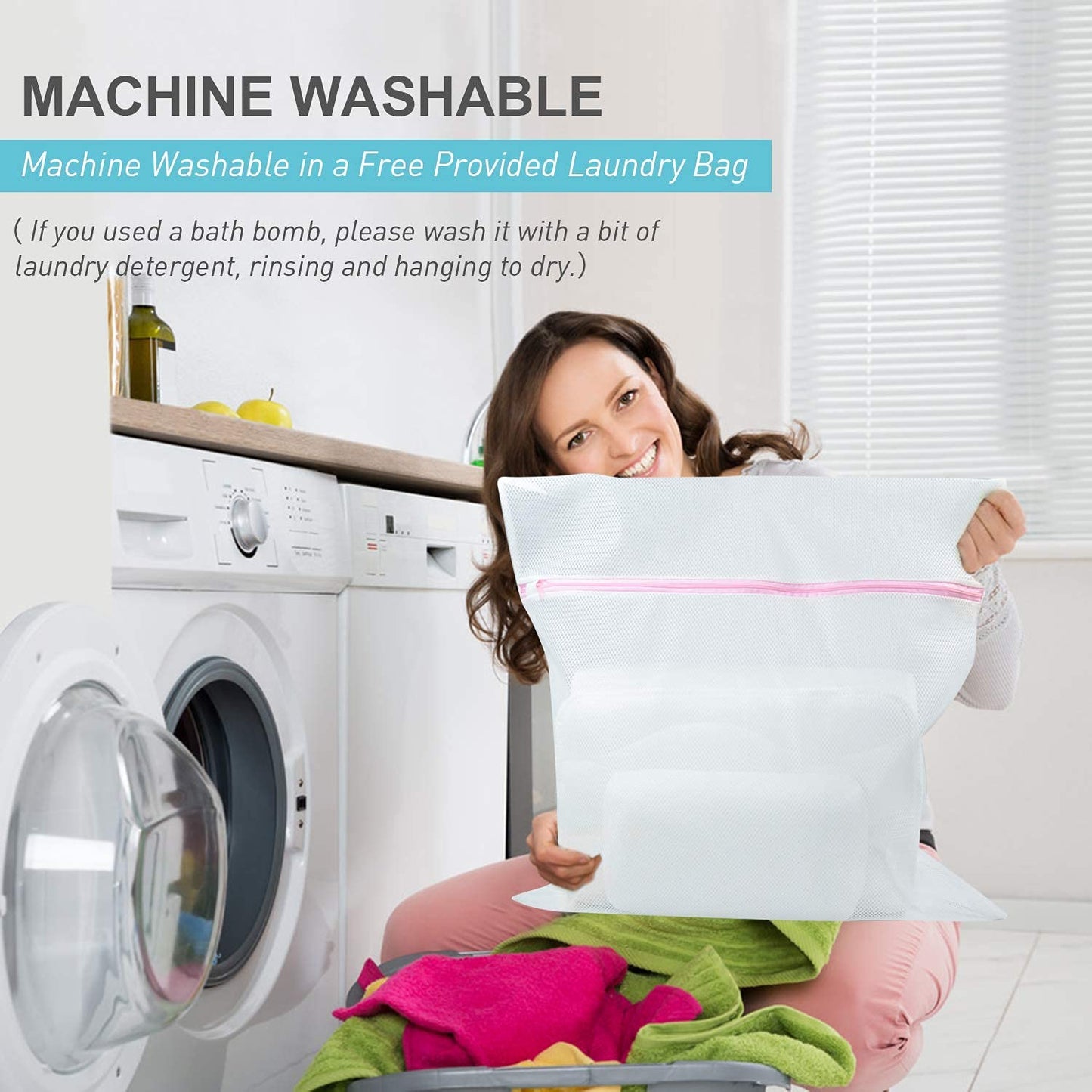 Full Body Bath Pillow, Bath Pillows for tub with Mesh Washing Bag & 21 Non-Slip Suction Cups, Spa Bathtub Pillow for Head Neck Shoulder and Back Support - 5D Air Mesh & Quick Drying