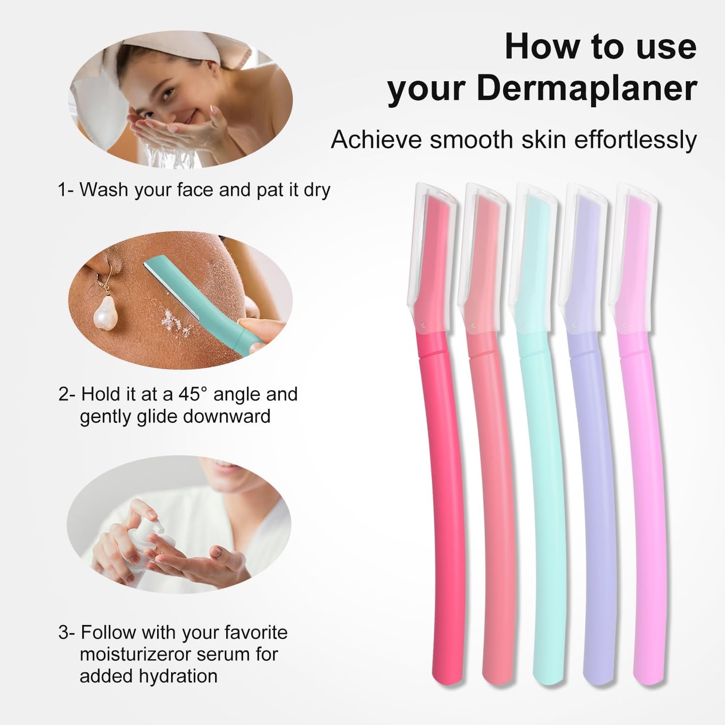 Skiennix Dermaplane Razor - Gentle Facial Exfoliation Tool for Smoother Skin | Teal Color