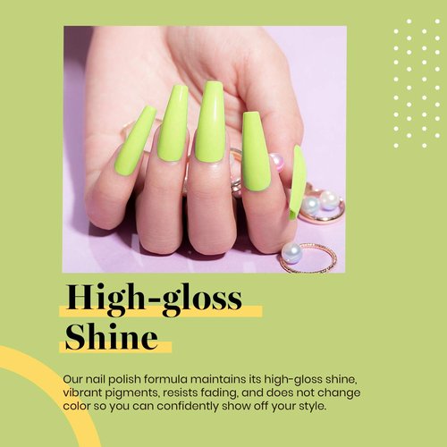 Beetles Neon Yellow Gel Polish - Vibrant Lime 15ML/0.51Fl Oz, Neon Yellow Gel Nail Polish, Soak Off UV LED Lamp Nails Art, Long-Lasting Manicure Salon DIY Home Summer Nails