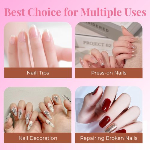 Oxizona Super Strong Nail Glue for Acrylic Nails Press on Nails Professional Nail Glue for Nail Tips Fake Nails False Nails Long Lasting for Stick On Nails Broken Nails (2)