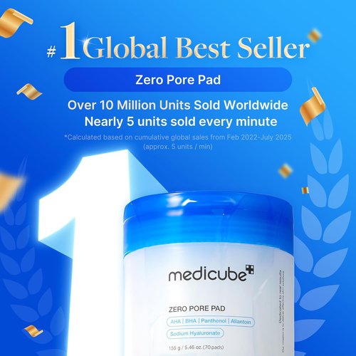 Medicube Zero Pore Pads 2.0 & Salmon DNA PDRN Pink Peptide Serum Duo - All Skin Types | Korean Skincare Set