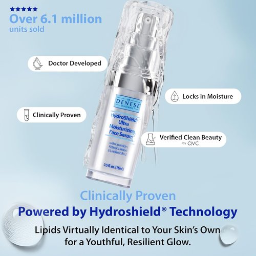 Dr. Denese SkinScience HydroShield Retinol Serum - Hydrating 0.5 oz Travel Size with Retinol & Ceramides