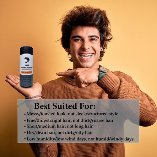ZAMANIYA Texture Powder for Men, Natural Look Mens Powder,Strong Hold,Instantly Adds Texture & Volume,Hair Powder for Men