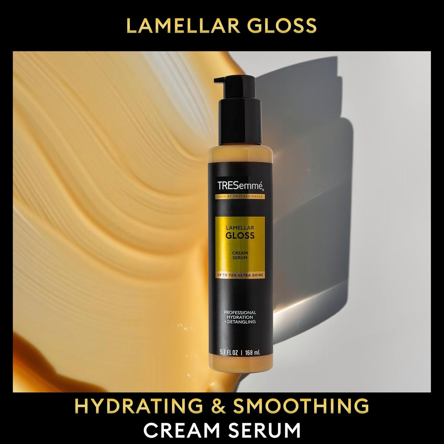 TRESemmé Hydrating Detangling Cream Serum - Ultra Shine Lamellar Gloss, 5.7 Fl Oz | 72-Hour Hydration