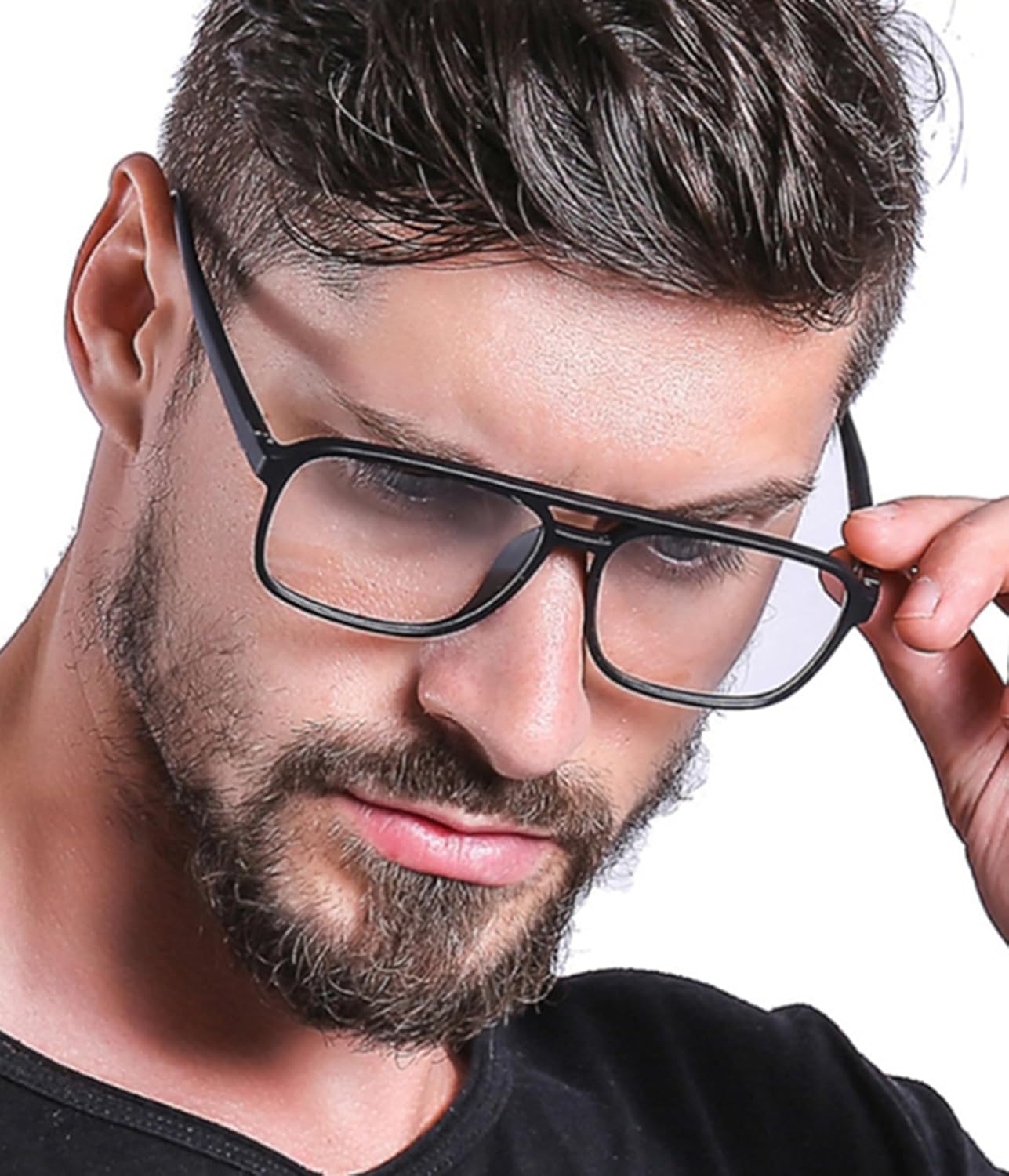 Skiennix Retro Aviator Blue Light Glasses - Oversized 70s Pilot Frame for Men & Women | Anti-Eyestrain
