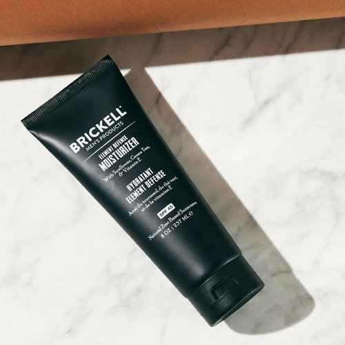 Brickell Men's Element Defense SPF 45 Moisturizer - Natural Zinc Oxide Sunscreen, Hydrates & Protects Skin, 8 oz, Unscented